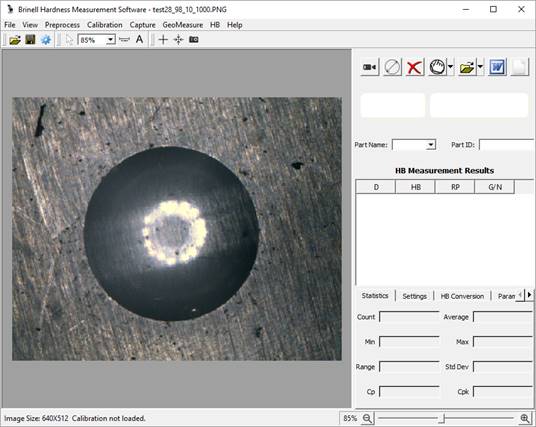Optical CCD Image Analysis Software for Brinell