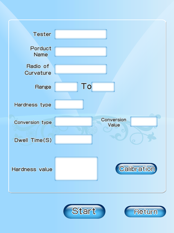 Main interface for the Digital Rockwell hardness tester