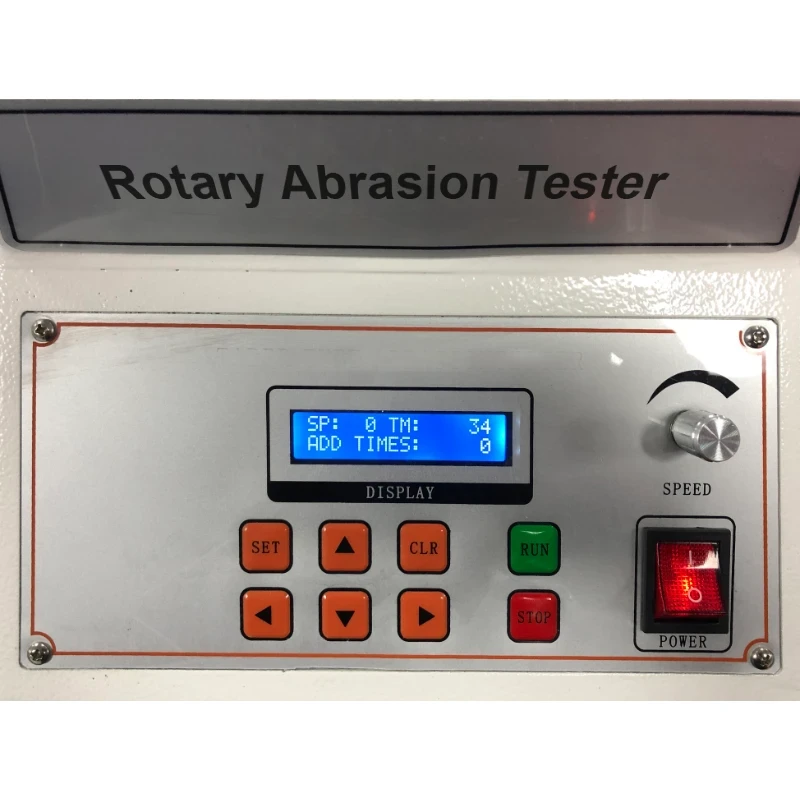 Rotary Abrasion Tester Control Panel