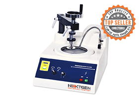 GenGrind N-S Series - Single and Dual Wheel Metallographic Polisher and Grinder Equipment with Single Sample Specimen Holder for Metallographic Sample Preparation