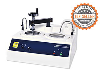 GenGrind N-S Series - Single and Dual Wheel Metallographic Polisher and Grinder Equipment with Single Sample Specimen Holder for Metallographic Sample Preparation