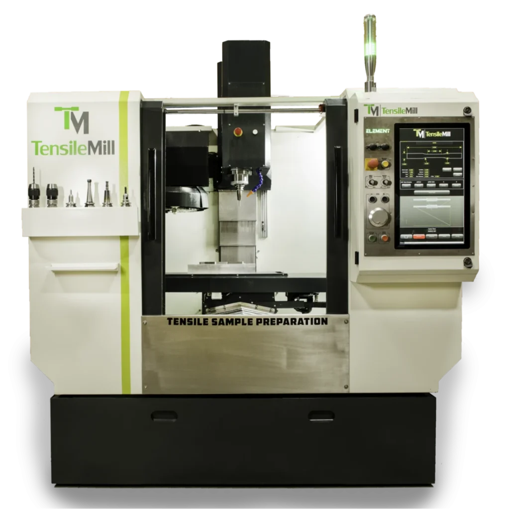 TensileMill CNC XL flat tensile specimen preparation machine