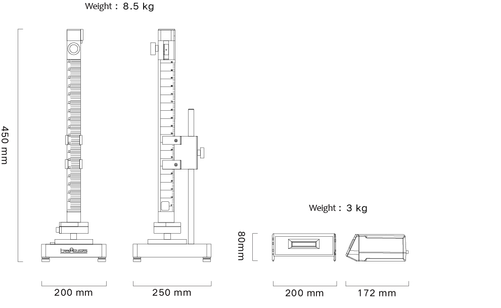 Ball Rebound Tester Dimensions