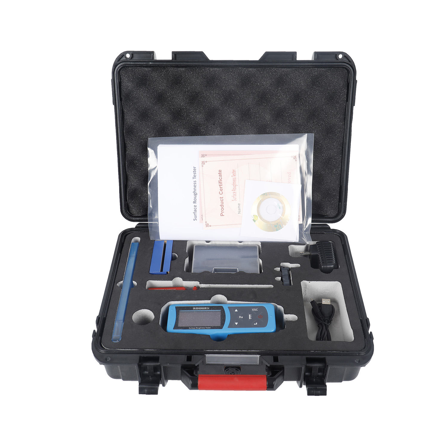 Surface roughness tester carry case with certification and manual North America