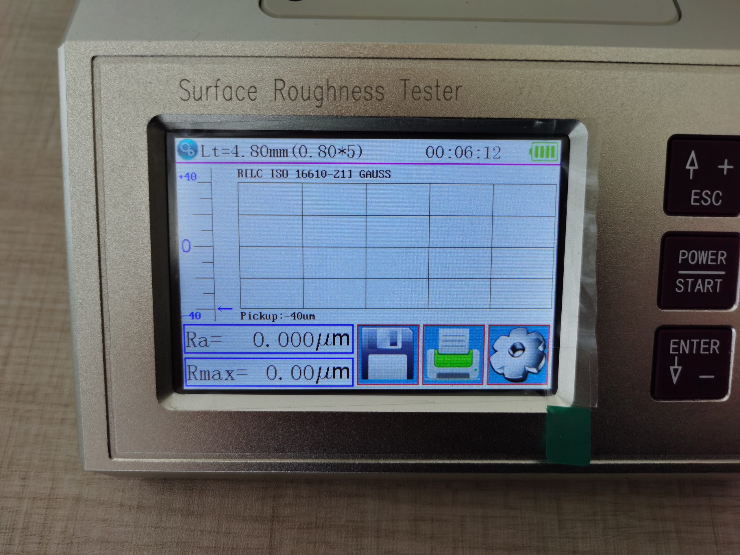 Surface Roughness Tester Digital Display Technical Chart