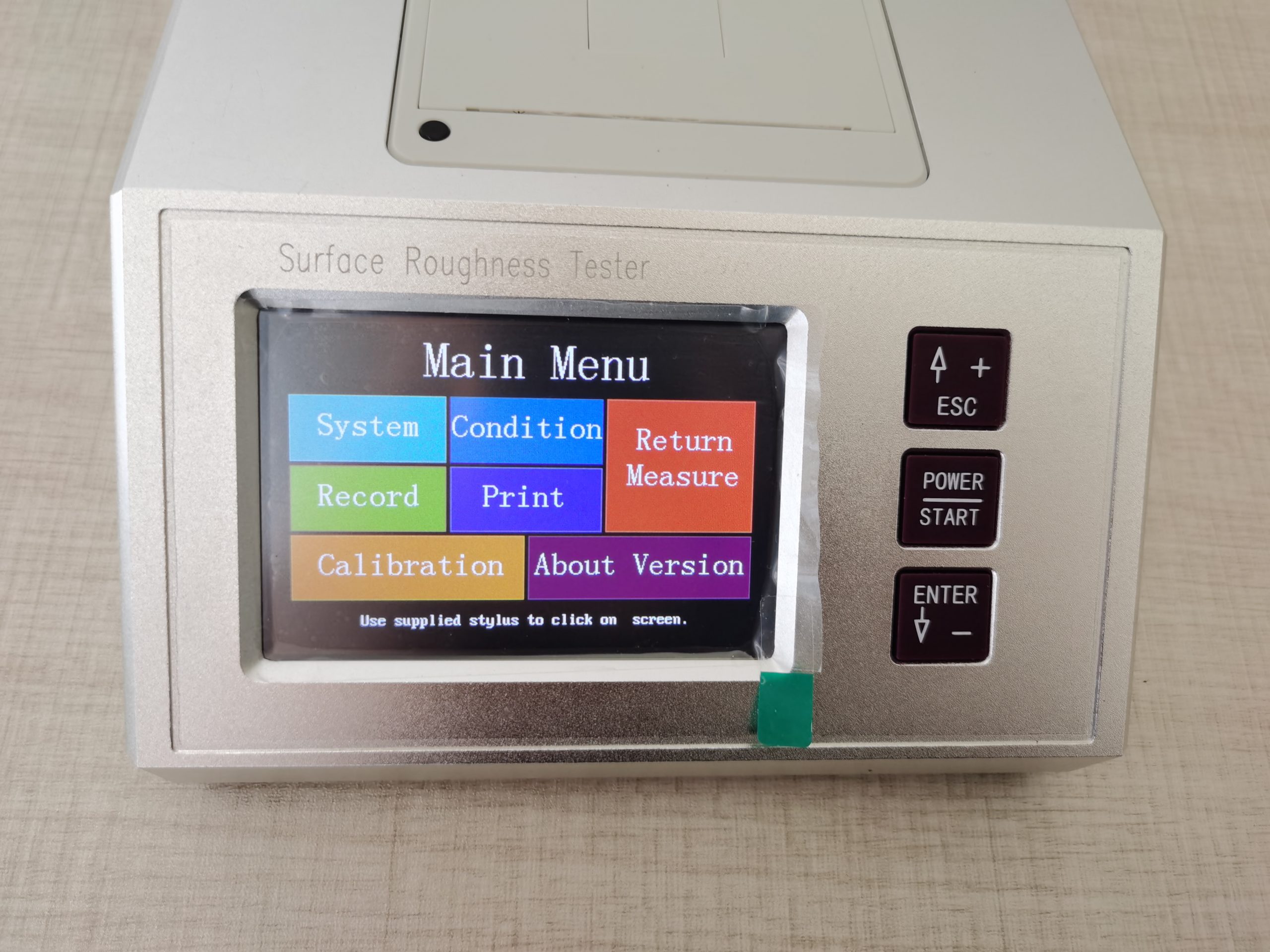 Surface Roughness Tester Digital Display Main Menu