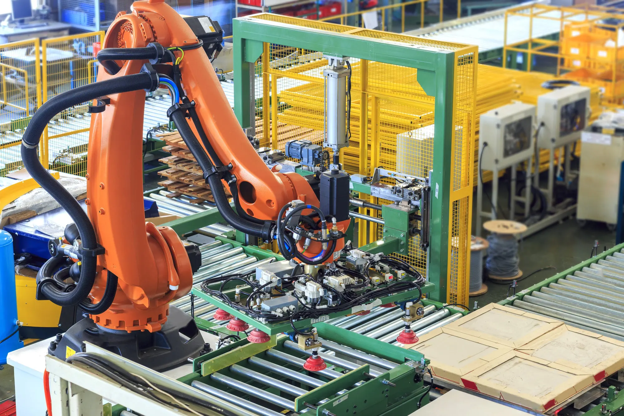 Robotic automatic integration with automatic shore hardness testing system.