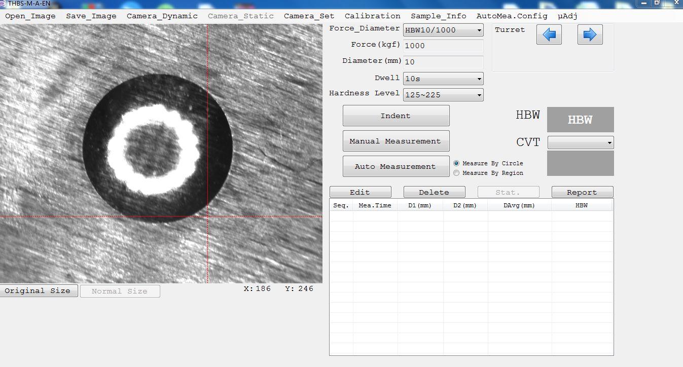 Brinell hardness testing with Universal Hardness Testing system