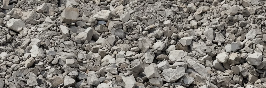 Coarse crushed aggregate with stones large relative to a laboratory shear box