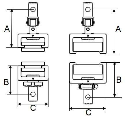 Next Gen Tensile fixture - Wood tension - NGH104A - size