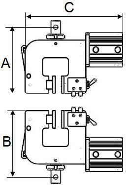 NextGen Pneumatic tensile grip - Side action - NGA503A - size