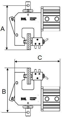 NextGen Pneumatic tensile grip - Side action - NGA503G - size