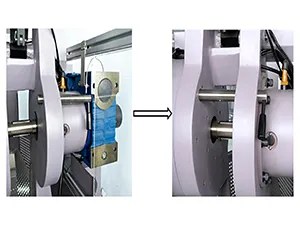 Mechanical lockout pin securing the pendulum during maintenance